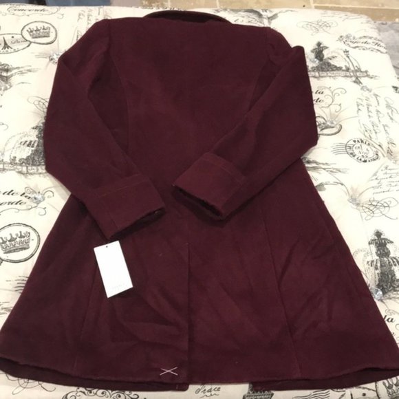 Trina Turk Fiona Asymmetrical Wool Blend Coat - Picture 10 of 10